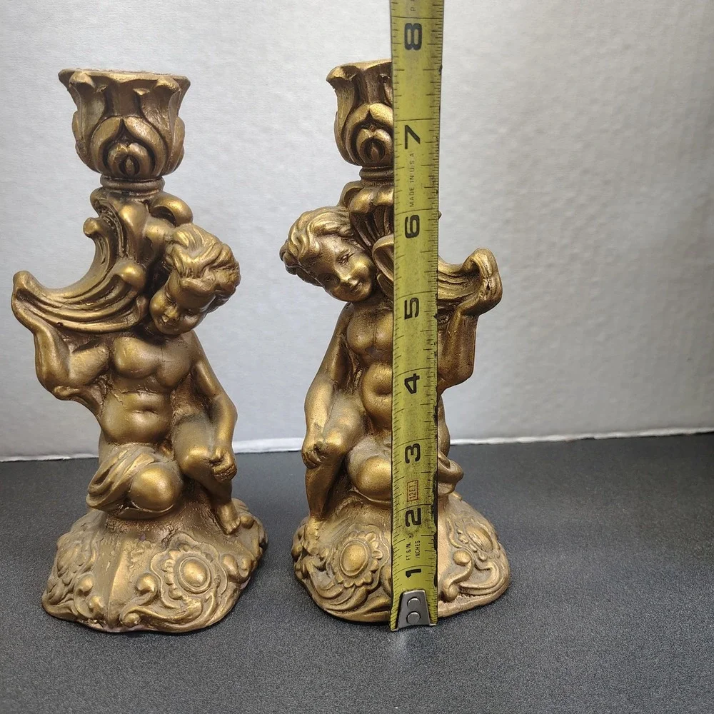 homco cherub candle
